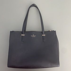 Kate spade black saffiano leather tote bag